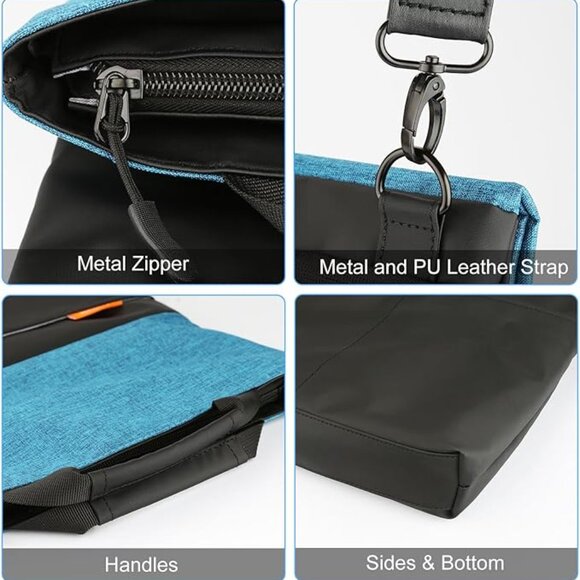 ProCase Convertible Laptop Tote Bag – Black/Blue EUC - Picture 9 of 13